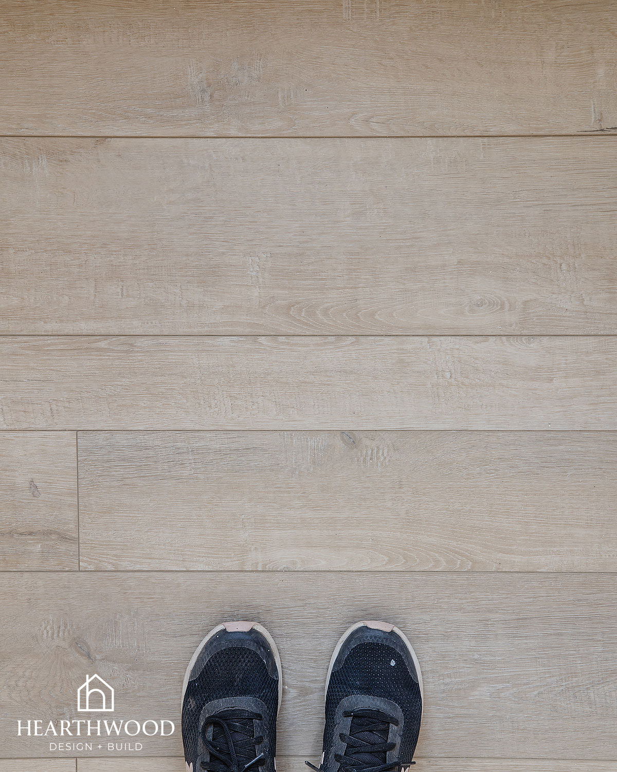 Close-up of wide-plank luxury vinyl plank flooring texture